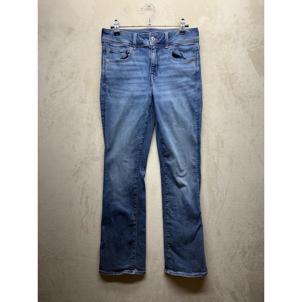 AMERICAN EAGLE Kick Boot Jeans Womens 6R Blue Next Level Stretch Bootcut Denim
